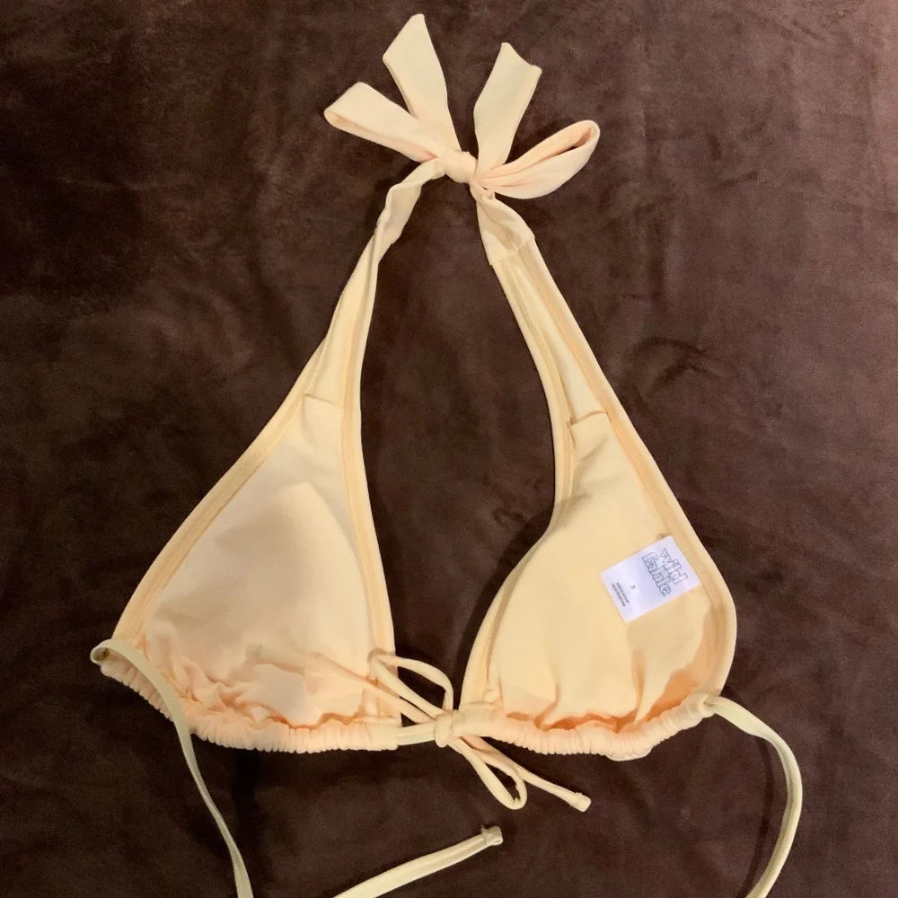 Wild Fable Yellow S Triangle  Bikini Top Beach Cabin Coastal Resort Cottagecore